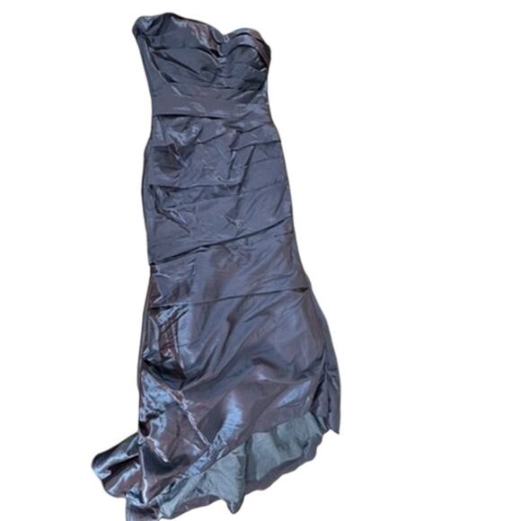 NWT!! "BILL LEVKOFF" Purple/Blue Iridescent Strapless Dress Prom Formal SZ 10 - Picture 5 of 16